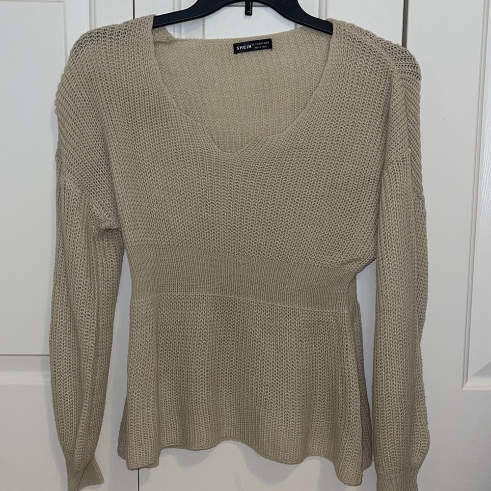 Tan Long Sleeved Blouse from Shein✨